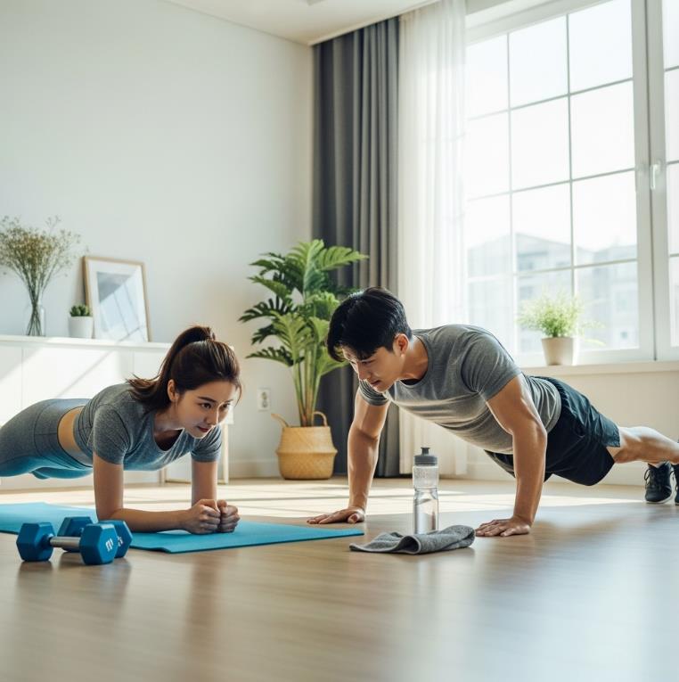 체지방 줄이는 홈트 30분 루틴(초보자용)