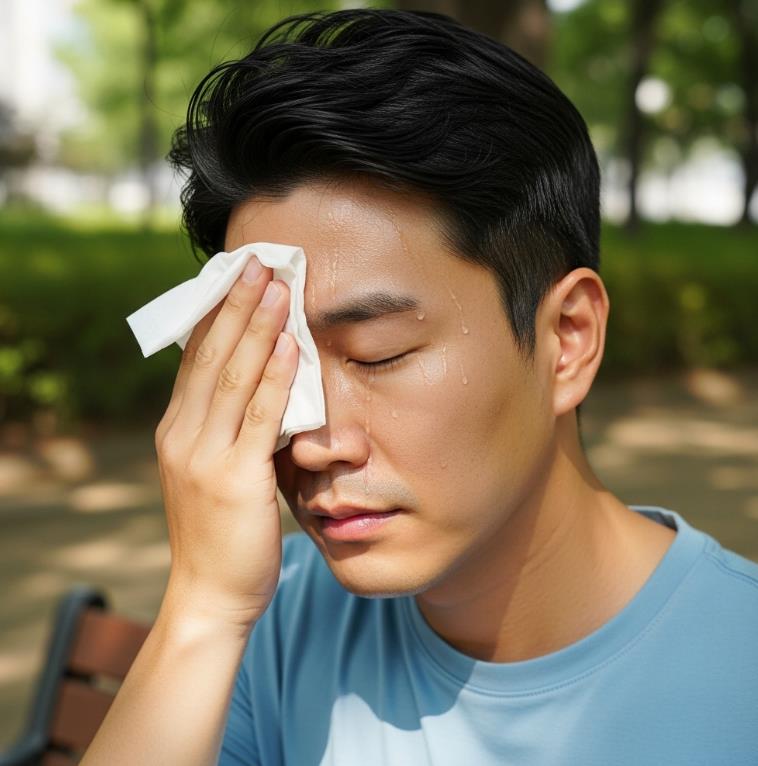 물티슈로 얼굴 닦으면