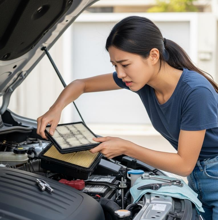 차량 에어 필터가 막히면