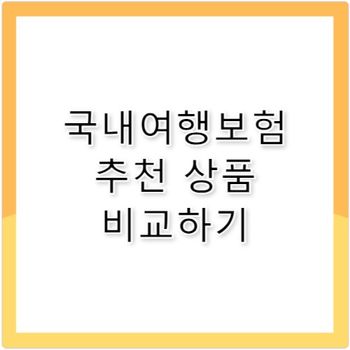 국내여행보험추천 든든하고 저렴한 맞춤 상품 비교
