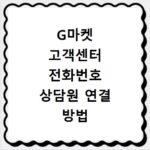 G마켓 고객센터 전화번호 상담원 연결 방법 안내