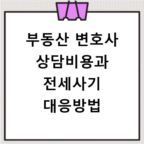 부동산 변호사 상담비용과 전세사기 대응방법