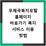 우체국복지포탈 홈페이지 바로가기 복지 서비스 이용 방법