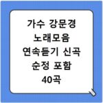 가수 강문경 노래모음 연속듣기 신곡 순정 포함 40곡 총정리 모음집