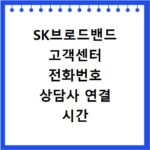 SK브로드밴드 고객센터 전화번호 상담사 연결 시간 및 대표번호 확인하기