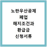 노란우산공제 폐업 해지조건과 환급금 신청서류 확인하기