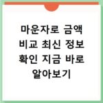 마운자로 금액 비교 최신 정보 확인 지금 바로 알아보기