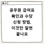 공무원 급여표 확인과 수당 신청 방법, 이것만 알면 끝나요