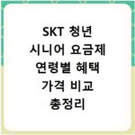 SKT 청년 시니어 요금제 연령별 혜택 가격 비교 총정리