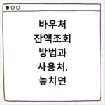 바우처 잔액조회 방법과 사용처, 놓치면 후회할 정보 총정리