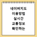네이버지도 이용방법 실시간 교통정보 확인하는 쉬운 방법